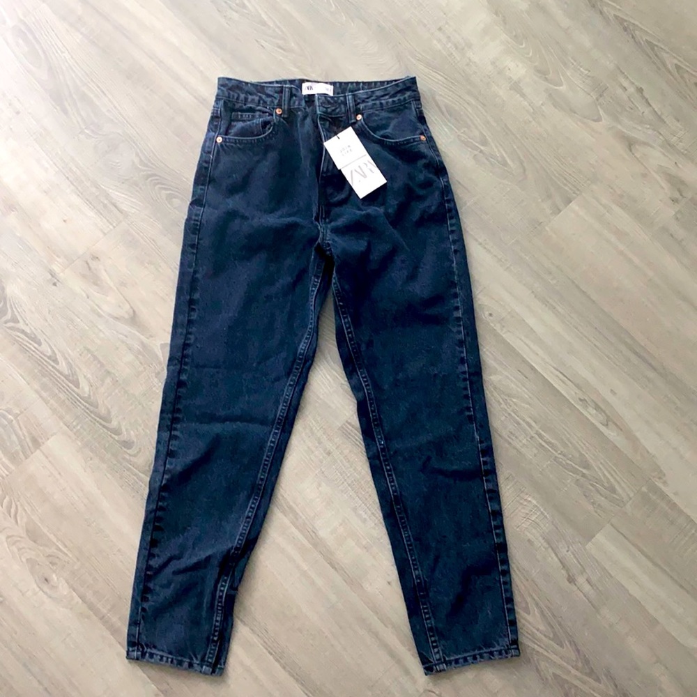 High waisted Zara Blue jeans